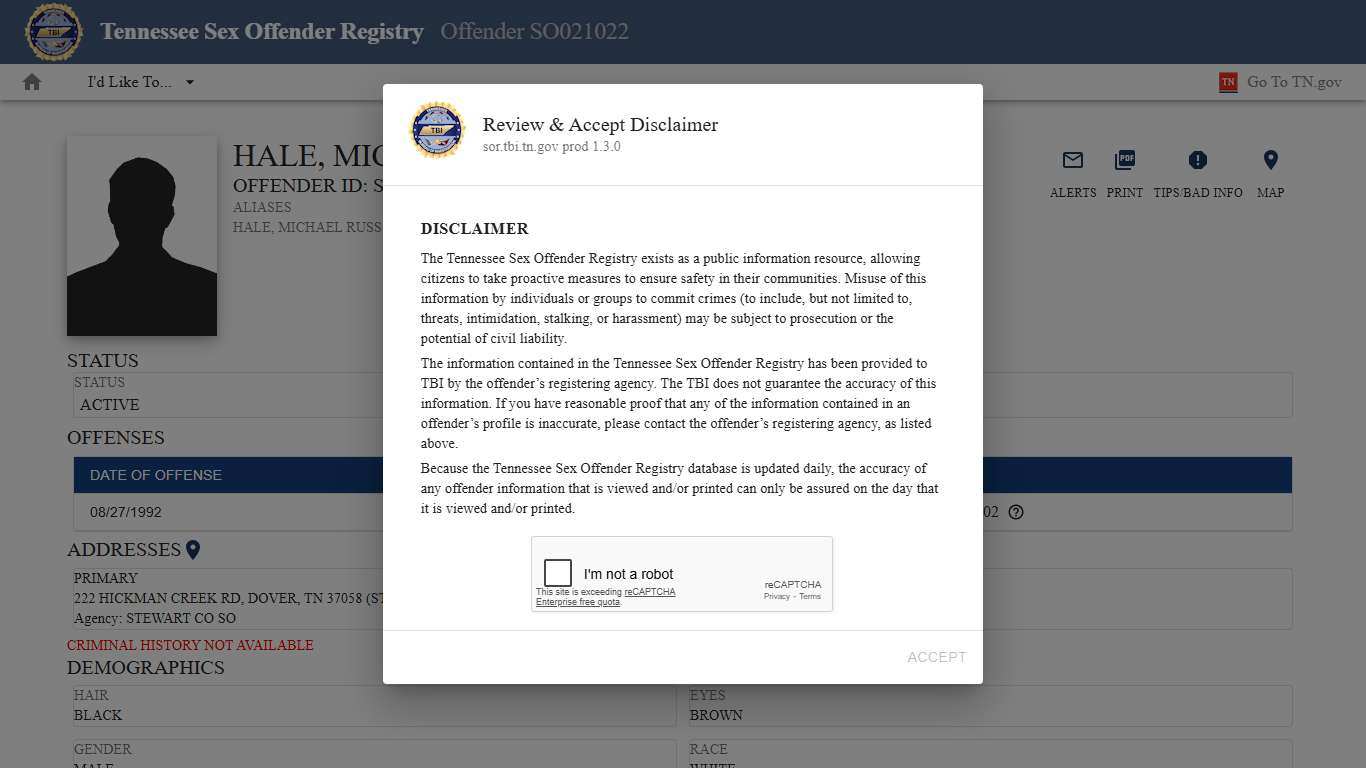 Sex Offender Registry